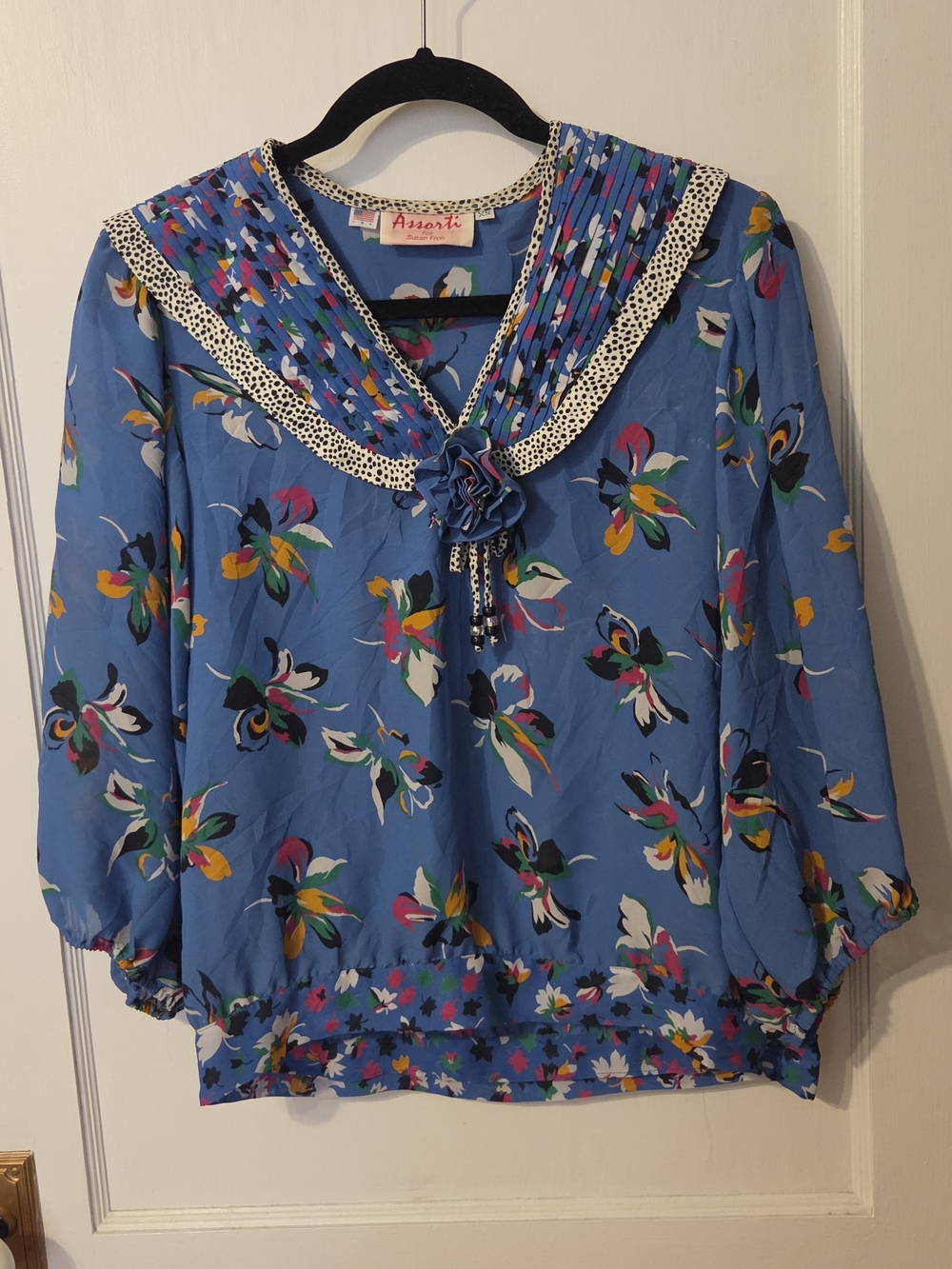 Vintage Assorti For Susan Freis Floral Oversized Blouse XS-M